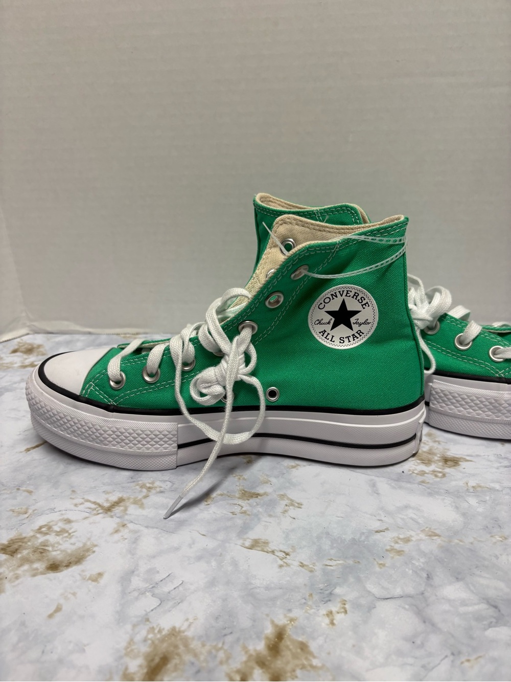 Women’s Converse Green High-Top Chuck Taylor Platform Sneakers